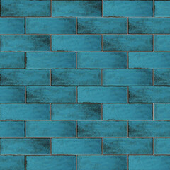 Плитка облицовочная Керамин Брайт 2 сине-зеленая 275х77х8 мм (26 шт.=0,554 кв.м) - фото 16