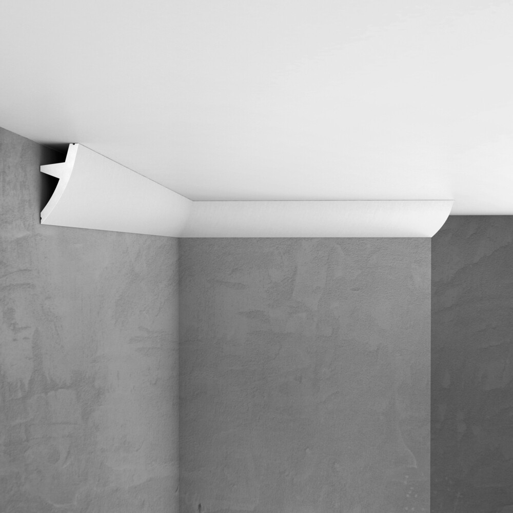 Изображение товара Плинтус потолочный из экополимера ударопрочный 74х37х2000 мм Stenopol C7502 Изображение товара Плинтус потолочный из экополимера ударопрочный 74х37х2000 мм Stenopol C7502