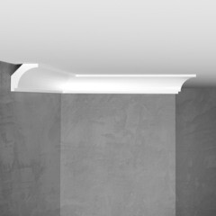 Плинтус потолочный из экополимера ударопрочный 30х30х2000 мм Stenopol C7115 - фото 1