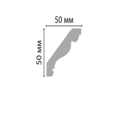 Плинтус потолочный из экополимера ударопрочный 50х50х2000 мм Stenopol C7155 - фото 3