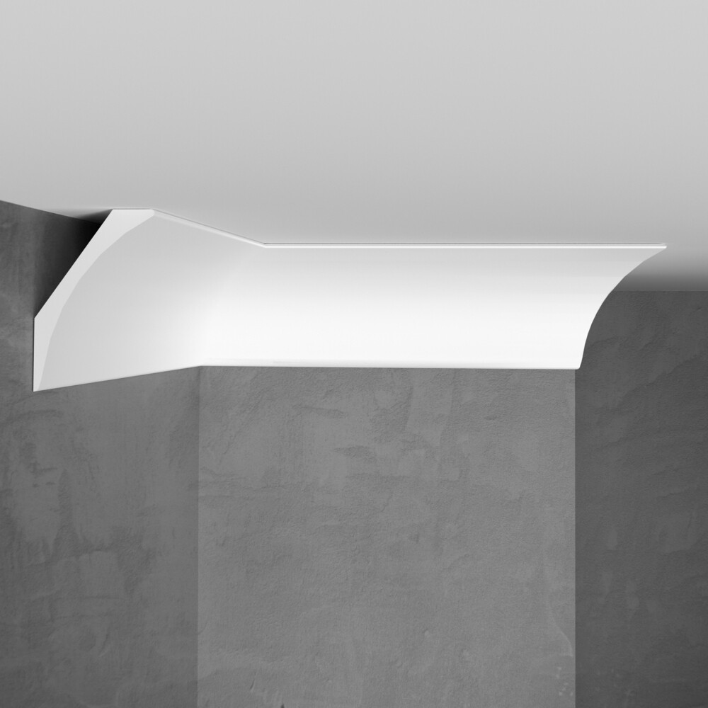 Изображение товара Плинтус потолочный из экополимера ударопрочный 60х40х2000 мм Stenopol C7212 Изображение товара Плинтус потолочный из экополимера ударопрочный 60х40х2000 мм Stenopol C7212