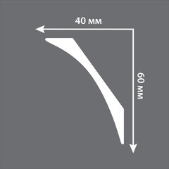 Плинтус потолочный из экополимера ударопрочный 60х40х2000 мм Stenopol C7212 - фото 3