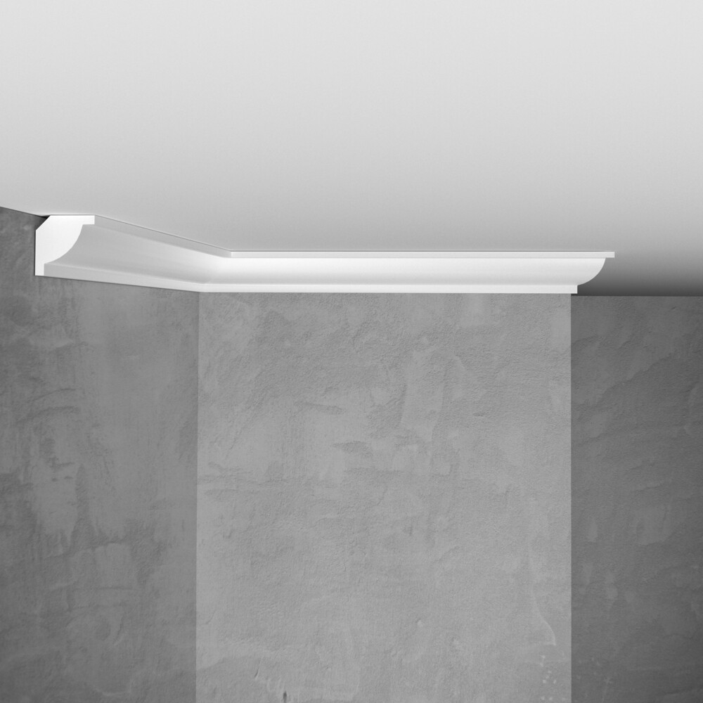 Изображение товара Плинтус потолочный из экополимера ударопрочный 20х20х2000 мм Stenopol C7132 Изображение товара Плинтус потолочный из экополимера ударопрочный 20х20х2000 мм Stenopol C7132