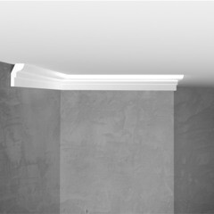 Плинтус потолочный из экополимера ударопрочный 25х15х2000 мм Stenopol C7111 - фото 1