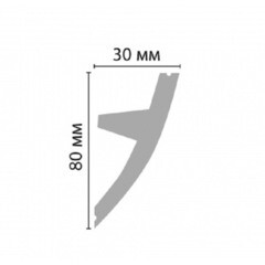 Плинтус потолочный из экополимера ударопрочный 73х40х2000 мм Stenopol C7501 - фото 3