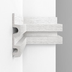 Панель декоративная из экополимера 122х2900х21 мм Decomaster D302-84-10 белая 0,354 кв.м - фото 4