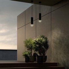 Светильник светодиодный садово-парковый подвесной Elektrostandard DLR023 черный 610 мм 4000К 10 Вт IP54 (35084/H) - фото 6