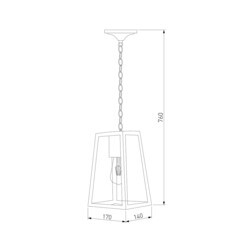 Светильник садово-парковый подвесной Elektrostandard Germes черный 760 мм E27 60 Вт IP33 (35152/H) - фото 3