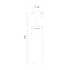 Светильник светодиодный садово-парковый Elektrostandard Nimbus серый 650 мм 4000К 10 Вт IP54 (35126/F) - фото 4