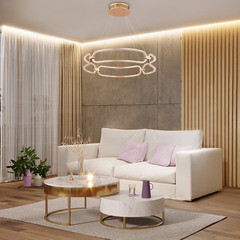 Светильник светодиодный подвесной Maytoni Chain 3000К 50 Вт 6 кв.м золото IP20 (MOD017PL-L50MG) - фото 2