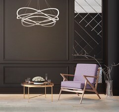 Светильник светодиодный подвесной Maytoni Weave 3000К 20 кв.м никель IP20 (MOD062PL-L103CH3K) - фото 2