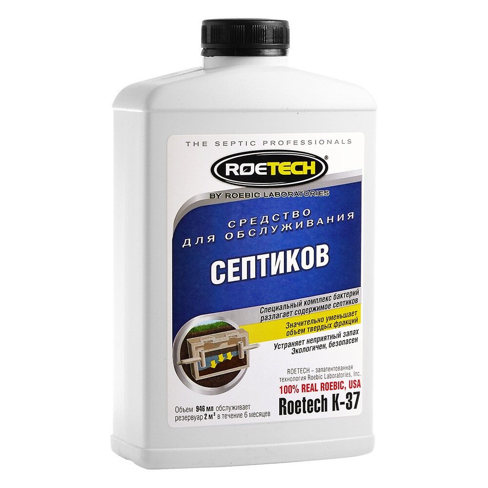 Изображение товара Средство для септиков Roetech K-37 0,946 л для разложения отходов и предотвращения засоров