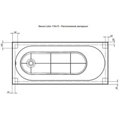 Ванна акриловая Aquanet Lotos 170х75 см с ножками (00311882) - фото 2