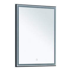 Зеркало с подсветкой прямоугольное 60х80 см в раме графитовой с сенсорным включением Lavelly Cube (00316680) - фото 9