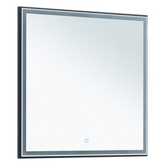 Зеркало с подсветкой квадратное 80х80 см в раме графитовой с сенсорным включением Lavelly Cube (00316681) - фото 6