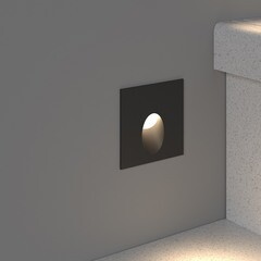 Подсветка для лестниц встраиваемая светодиодная черная 3 Вт 4000К IP65 Elektrostandard Step 2 (a049742) - фото 2