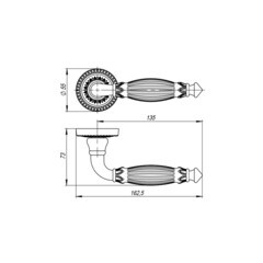 Ручка дверная Armadillo Bella круглая розетка темная медь - фото 2