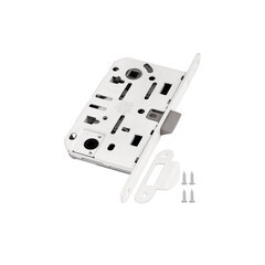 Замок врезной AGB Mediana для межкомнатной двери под фиксатор белый - фото 1