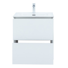 Тумба под раковину Lavelly Cube 60 см подвесная белый глянец (00316667) - фото 21