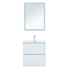 Тумба под раковину Lavelly Cube 60 см подвесная белый глянец (00316667) - фото 16