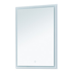 Зеркало с подсветкой прямоугольное 60х80 см в раме белой с сенсорным включением Lavelly Cube (00316665) - фото 1
