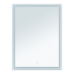 Зеркало с подсветкой прямоугольное 60х80 см в раме белой с сенсорным включением Lavelly Cube (00316665) - фото 8