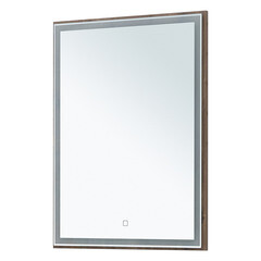 Изображение товара Зеркало с подсветкой прямоугольное 60х80 см в раме дуб рустикальный с сенсорным включением Lavelly Cube (00316677)