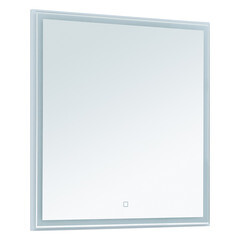 Зеркало с подсветкой квадратное 80х80 см в раме белой с сенсорным включением Lavelly Cube (00316671) - фото 7