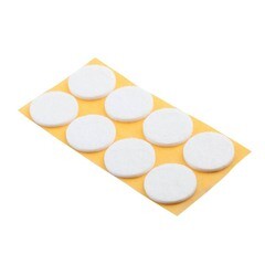 Подпятник фетровый d26 мм самоклеящийся белый (8 шт.) - фото 1