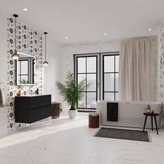 Плитка облицовочная Lavelly Skandi Flowers белая 400х200х8 мм (15 шт.=1,2 кв.м) - фото 12