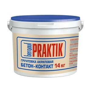 Грунтовка акриловая бетон-контакт Bergauf Praktik (14 кг) — купить в ...