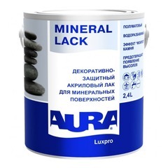 Лак акриловый для минеральных поверхностей Aura Mineral Lack бесцветный 2,4 л полуматовый