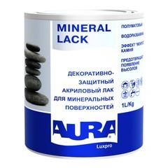 Лак акриловый для минеральных поверхностей Aura Mineral Lack бесцветный 1 л полуматовый