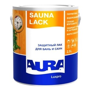 Лак акриловый Aura Sauna Lack для бань и саун бесцветный 2,5 л ...