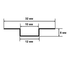 Омега-профиль алюминиевый 3 м 1 мм серый RAL 7035 - фото 3