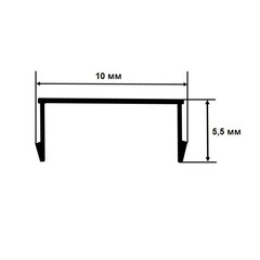 Пи-заглушка алюминиевая 3 м 1 мм серая RAL 7035 - фото 4
