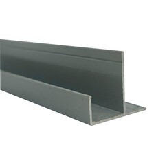 F-профиль алюминиевый 3 м 1 мм серый RAL 7035 - фото 1