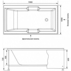Панель боковая для ванны акриловой Aquanet Vega 100х65 см белая (00145088) - фото 2