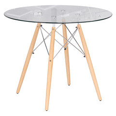 Изображение товара Стол кухонный круглый d0,8 м стеклянный PT-151 (15486)