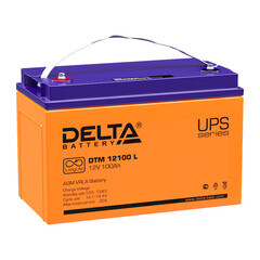 Аккумуляторная батарея Delta (DTM 12100 L) 12 В AGM 100 Ач