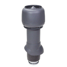 Вентиляционный выход вытяжки Vilpe 125/160/500 темно-серый RR 23 изолированный с колпаком