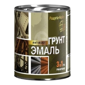 Грунт-эмаль по ржавчине 3в1 Радугамалер белая 0,9 кг — купить в ...