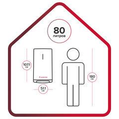 Водонагреватель накопительный Ariston Velis TECH R ABS 80 электрический 80 л 2 кВт плоский вертикальный - фото 3