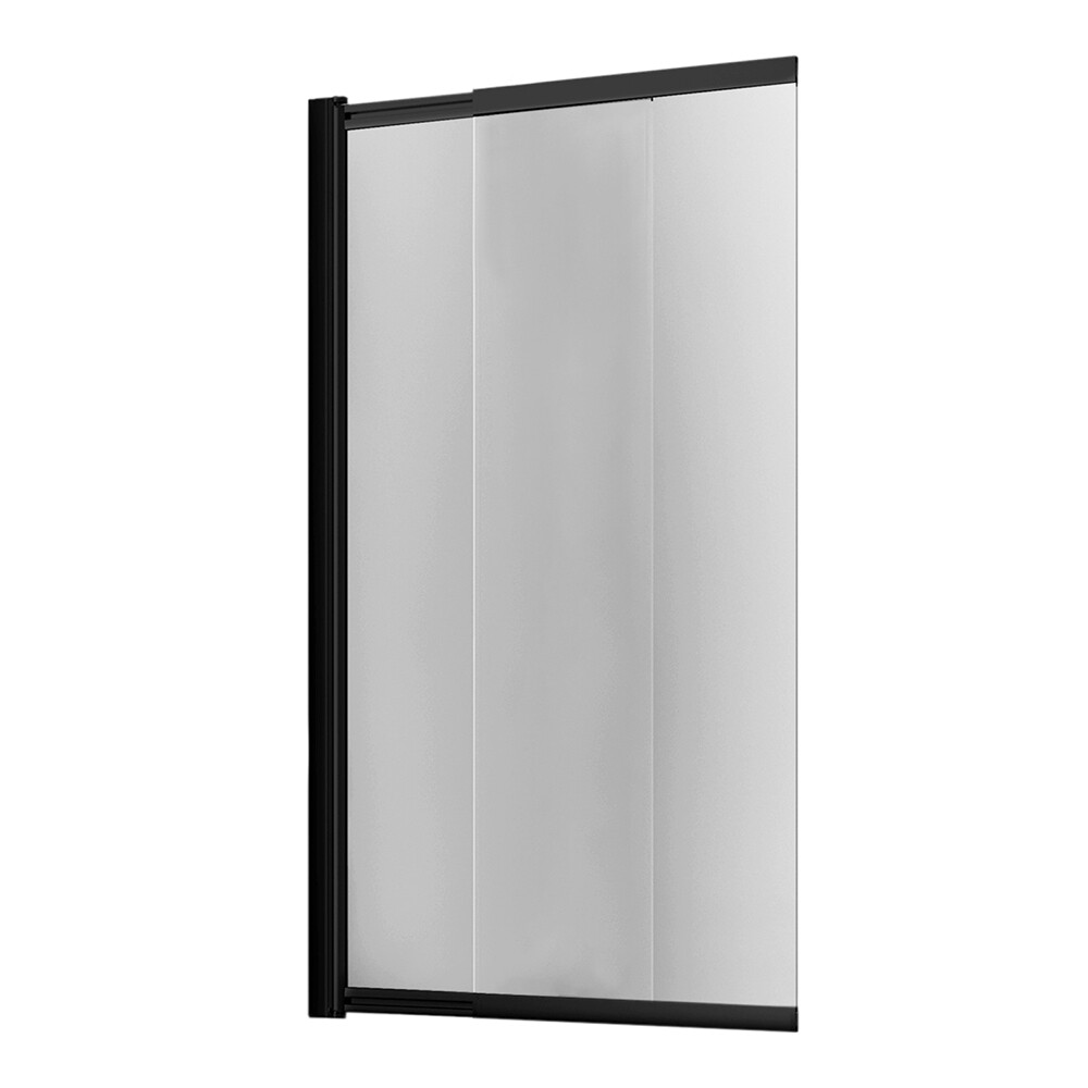 Изображение товара Шторка на ванну WasserKraft Dill 61S 100x140 см распашная черная стеклянная
