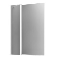 Шторка на ванну распашная 110х140х0,6 см профиль белый WasserKraft Berkel 48P (48P02-110WHITE Fixed)