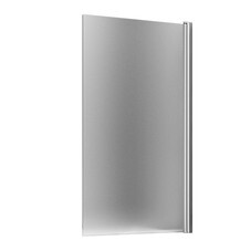 Шторка на ванну распашная 80х140х0,6 см профиль серебро WasserKraft Berkel 48P (48P01-80R Matt glass)
