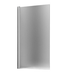 Шторка на ванну распашная 80х140х0,6 см профиль серебро WasserKraft Berkel 48P (48P01-80L Matt glass) - фото 1