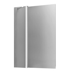 Шторка на ванну распашная 110х140х0,6 см профиль серебро WasserKraft Berkel 48P (48P02-110 Fixed) - фото 1