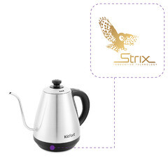 Электрический чайник Kitfort КТ-689 1 л для приготовления кофе хром - фото 3