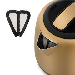 Электрический чайник Kitfort КТ-6111 1 л золото/черный - фото 5